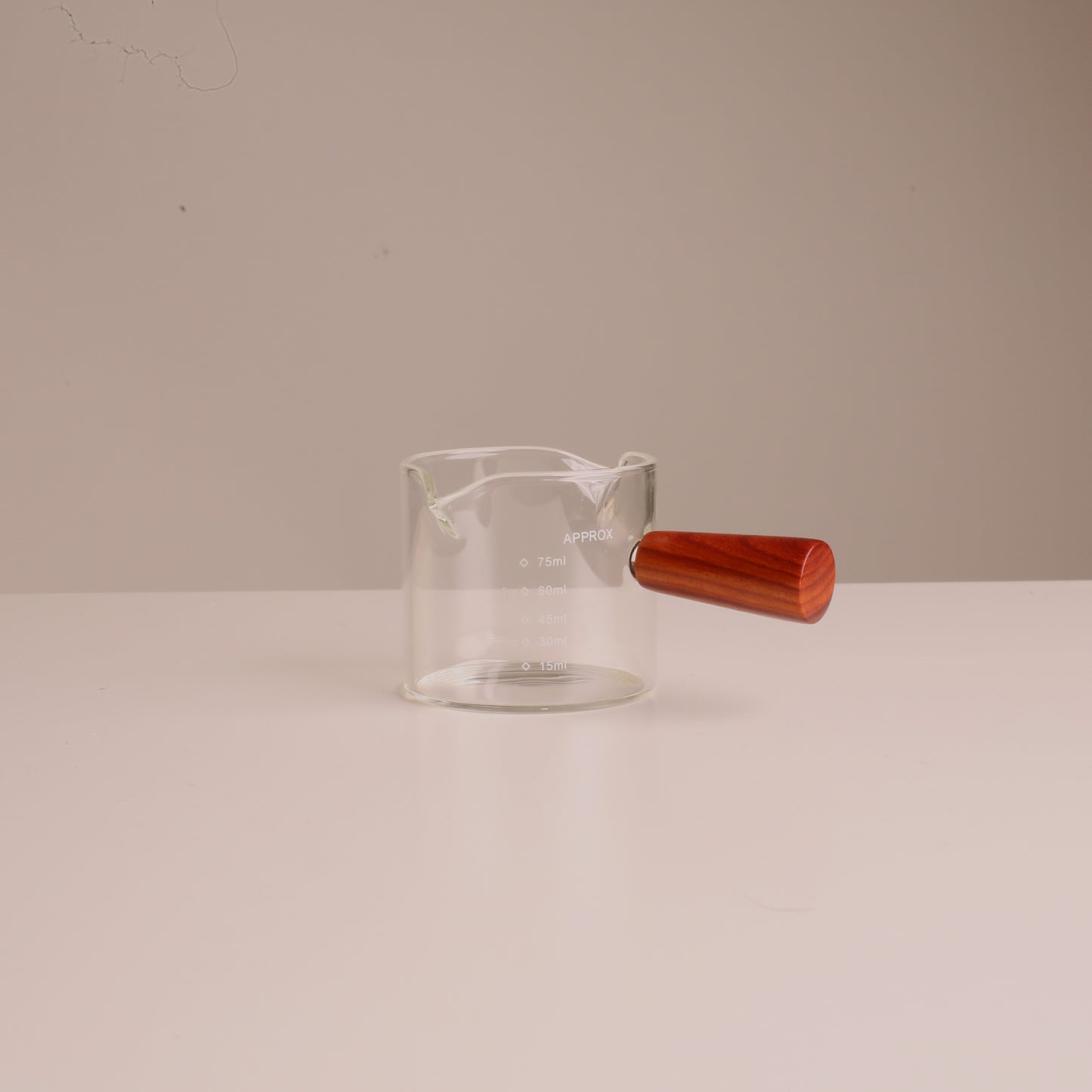 Espresso Shot Glass Double Mouthed Heat Resistance with Measuring Line